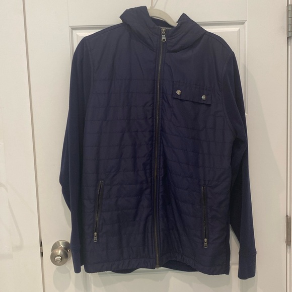 Banana republic navy quilted and fleece jacket - Picture 1 of 5